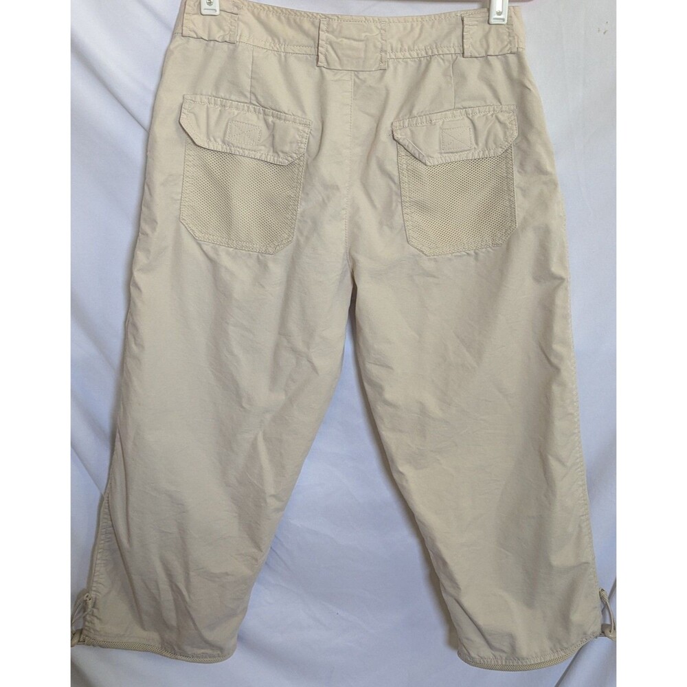 Caribbean Joe Sz 8 Women's Cargo Capri Pants Khaki - Picture 3 of 8